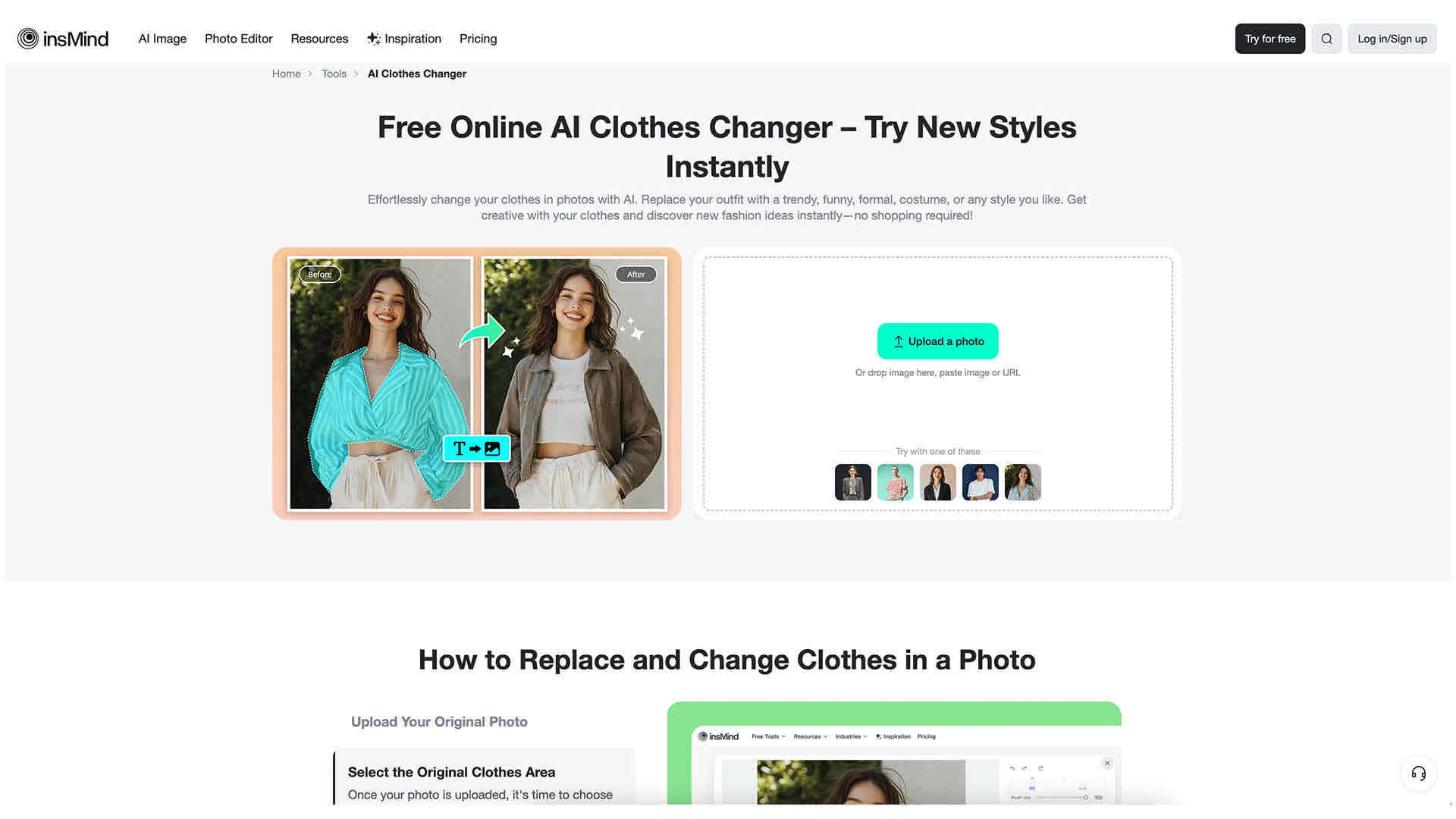 Free Onlilne AI Clothes Changer-Try New Style Instantly