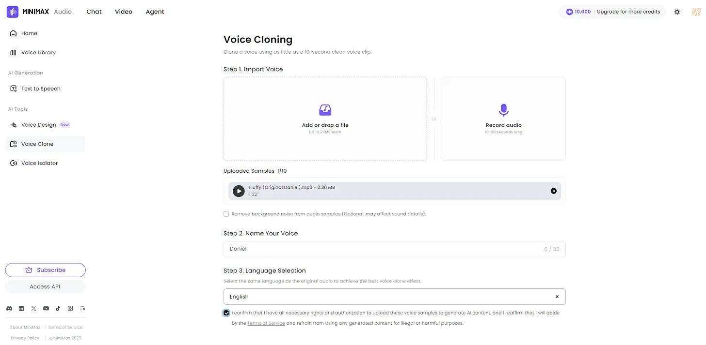 minimax voice cloning