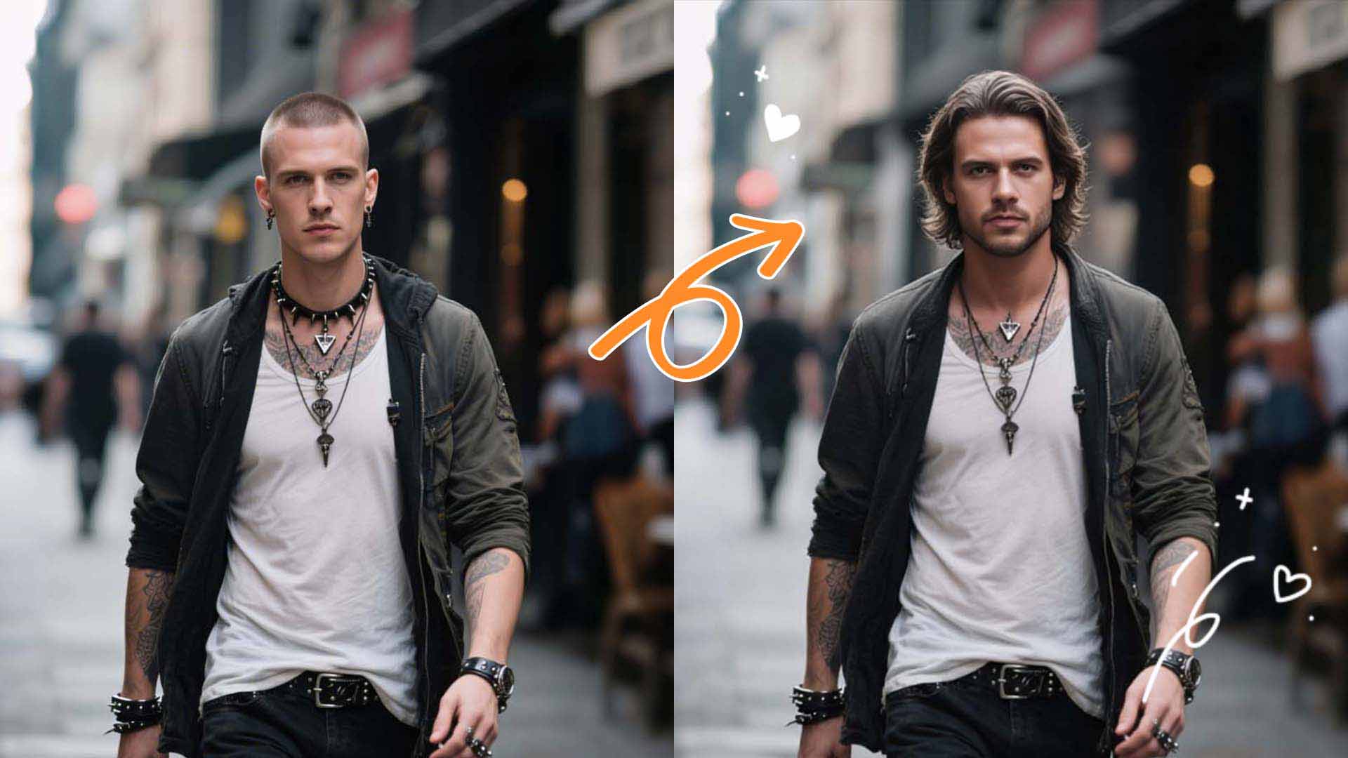 head swap replaces the whole head (face + hair + contours) in a image